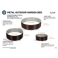 Grandes jardinières métalliques galvanisées 60*29*11 pouces, kit de jardinières de jardin, bacs de jardin extérieurs