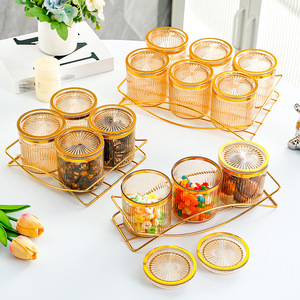 Récipient de stockage de céréales scellé de qualité alimentaire, pot de cuisine en plastique, pot à épices rond de taille moyenne, résistant à l'humidité, pour fruits secs - Product Image 1