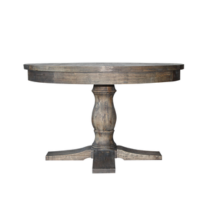 <span class=keywords><strong>Table</strong></span> de restaurant commerciale ronde en bois massif avec piétement sur pied, finition vieillie, pour café, <span class=keywords><strong>bistrot</strong></span>, salle à manger - Product Image 6