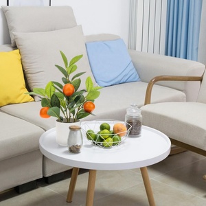 Planta naranja artificial en maceta de 14,5 pulgadas, bonsái de árbol de naranja de fruta sintética pequeña con maceta blanca, centro de mesa, estilo de granja - Product Image 4