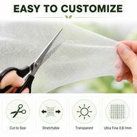 Nieuwe HDPE verdikte anti-verouderings- en anti-insectennet voor kassen, groenten, fruitbomen, landbouw, anti-muggengaas, gebreid ZD