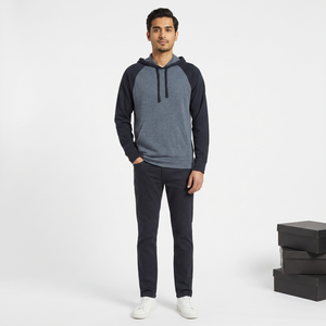 New Arrival Heavyweight Polyester/Cotton Fleece Breathable Quick Dry Front <b>Pullover</b> <b>Men</b> Hoodies Custom Logo Plain Dyed Wholesale - Product Image 1