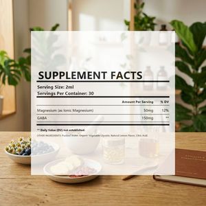 Gouttes liquides personnalisées de glycinate de magnésium et GABA pour apaiser le système nerveux - Usage adulte, sans gluten, végétalien, <span class=keywords><strong>2</strong></span> fl oz, faible MOQ - Product Image 2
