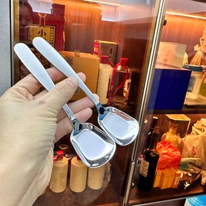 New 304 Stainless Steel Square Head <b>Spoon</b> For Children Dessert <b>Ice</b> <b>Cream</b> Household Kitchen Use Solid Color Stocked - Product Image 3