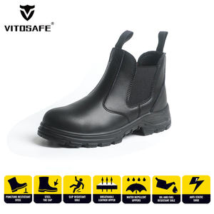 VITOSAFE Chaussures de Sécurité Chelsea Montantes en Cuir Véritable Haute Qualité avec Coque en Acier pour Hommes et Femmes - Product Image 2