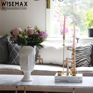 <span class=keywords><strong>Vaso</strong></span> in Ceramica a Quattro Facce con Design Moderno Europeo a Volto Umano WISEMAX FURNITURE, Decorazione per la Casa, <span class=keywords><strong>Vaso</strong></span> per Fiori Buddha - Product Image 4