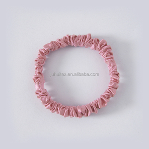 Accesorios para el cabello para niña y mujer, lazos de seda 100% de 19mm, Scrunchies ajustados de seda elásticos personalizados, venta al por mayor - Product Image 5