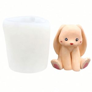 Chocolate With Stereo Rabbit Shape Sugar Lace Mould 3D Fondant Cake <b>Mold</b> <b>Resin</b> <b>Silicone</b> Cutedog OEM\ODM - Product Image 3