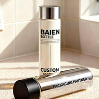 Vente chaude bon prix sans BPA 500ml 800ml bouteille de jus en plastique Voss cylindre 16oz bouteille d'eau bouteille de boisson en PET avec bouchon noir