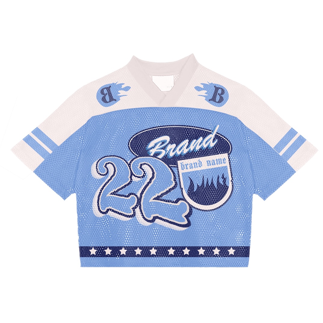 Maglia da football americano bianca azzurra