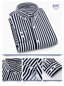 I-0317 Nuevas Camisas Casuales de Primavera y Otoño para Hombre, Cuello Alto, Manga Larga, Corte Regular, Talla Grande, Transpirables - Product Image 4