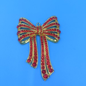 <b>Bow</b> Christmas Tree Ornaments Alloy Hanging Decorations For Home Christmas Decor - Product Image 2