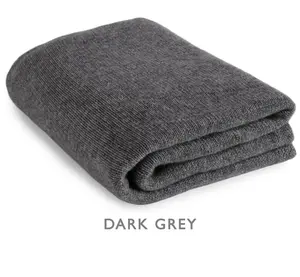 High Quality Cashmere Blanket Plain Knitting Cashmere Throw for Bed