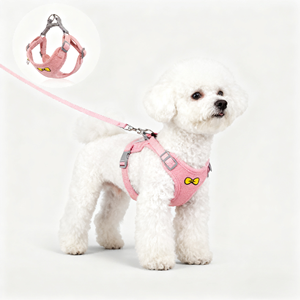 YooGo YG-885 Haustier-Geschirr-Weste - 100% Nylon Cartoon-Spitze & Nieten Blumenmuster 1,5m Nylon-Leine für Hunde & Katzen - Product Image 6