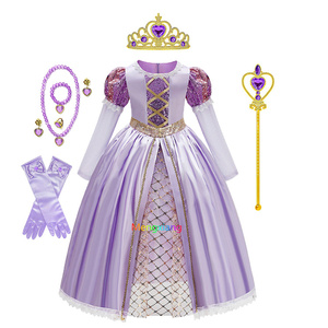 Princesa Tangled Rapunzel disfraz fantasía niñas bautizo vestido princesa niña Halloween fiesta cumpleaños Navidad Carnaval - Product Image 5