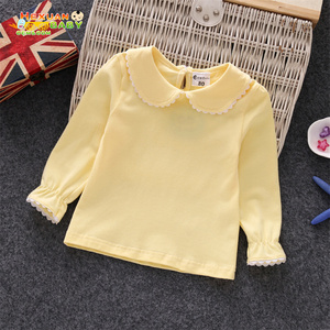 Camisas <span class=keywords><strong>de</strong></span> Encaje <span class=keywords><strong>de</strong></span> Algodón <span class=keywords><strong>para</strong></span> <span class=keywords><strong>Niñas</strong></span> Pequeñas, Bebés y Niños Pequeños, Camiseta Blanca <span class=keywords><strong>de</strong></span> <span class=keywords><strong>Manga</strong></span> <span class=keywords><strong>Larga</strong></span> con Logotipo Estampado, <span class=keywords><strong>Blusas</strong></span> - Product Image 3