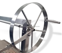 Construit en brique barbecue bricolage cuisson argentin hauteurs réglables gril en acier inoxydable Argentine
