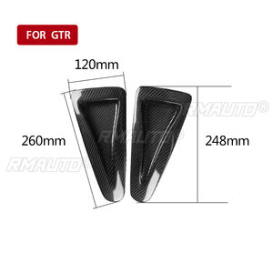 2 Piezas de Rejillas de Ventilación para Capó de Coche de Fibra de Carbono Real, Piezas de Repuesto Modificadas, Cubierta de Entrada de Aire para Nissan GTR R35, Estilo Automotriz - Product Image 5