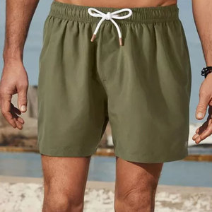 กางเกงว่ายน้ำชายแบบใหม่ ดีไซน์เองได้ เอวยางยืดใส่สบาย ซับในตาข่ายรัดรูป พร้อมปักโลโก้ได้ ชุดว่ายน้ำชายหาด - Product Image 4