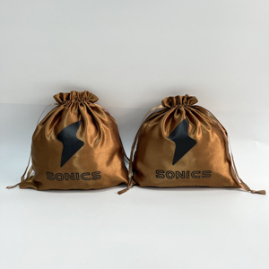 Wholesale Custom Logo Satin Drawstring Dust Bag <b>Wig</b> Hair Packaging Slik Satin Pouch Bag for Jewelry Gift Packaging - Product Image 5