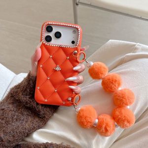 Nueva Funda de Cuero PU con Diamantes y Tacto Suave para <span class=keywords><strong>iPhone</strong></span> Air 16 15 14 <span class=keywords><strong>13</strong></span> 17Pro Max, con Correa de Muñeca de Piel Sintética y Pedrería Brillante - Product Image 5