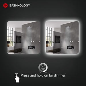 Hiện đại hình chữ nhật tắm gương với đèn <span class=keywords><strong>LED</strong></span> cảm biến cảm ứng chuyển đổi defogger IP44 đánh giá chiếu sáng thiết kế đồ họa giải pháp - Product Image 2