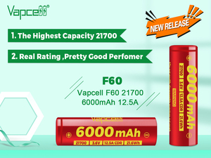 Beat M58 21700 6000 мАч 12,5a Vapcell F60 цилиндрическая перезаряжаемая литий-ионная аккумуляторная батарея для электровелосипеда - Product Image 4