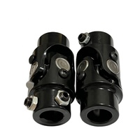 Columna de dirección de rendimiento de juntas universales de acero inoxidable negro mecanizado CNC para Hot Rods Racing Cars Maquinaria agrícola