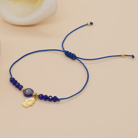 Offre Spéciale mauvais œil cristal perle Bracelet Couple amitié bonne chance Bracelet tissé à la main Bracelet réglable