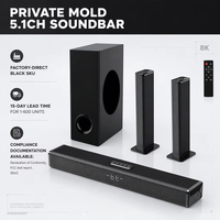 Samtronic 2025 Produk Baru Laris Manis OEM 5.1 Soundbar Nirkabel Sistem Suara Audio Nirkabel Soundbar TV Speaker Satelit untuk TV Rumah