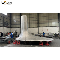 Panel de Aluminio Curvado de Precisión con Doble Curvatura, Recubierto de PVDF, Curvatura Personalizada, Revestimiento de Fachada 3D para Arquitectura Icónica