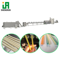 Ligne de production d'extrusion de pailles comestibles en riz, extrusion simple à double mélange, épaisseur de paroi uniforme, résistante à l'immersion, équipement pour pailles à thé au lait