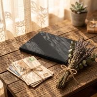 Boîte cadeau à couvercle rabattable noir mat pour vêtements décontractés, carton rigide épais, emballage élégant pour sweat-shirts, vestes et streetwear