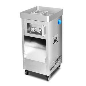 Rebanadora de carne comercial totalmente automática de acero inoxidable, capaz de rebanar y desmenuzar carne de res y cordero, adecuada para fábricas de carne. - Product Image 6