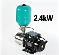 Pompa Booster Tekanan Tinggi VFD Senyap Tekanan Konstan Baja Tahan Karat 304 Sirkulator Aliran Tinggi OEM 2.4kW 12m/h untuk Hotel