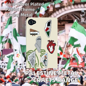 金属製パレスチナ電話バッジステッカースタンプ金/銀メッキキーホルダーピン旗マグネットブローチ服用 - Product Image 2