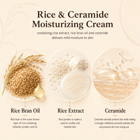 Crème Visage OEM au Céramide de Riz : Nourrit, Répare la Barrière Cutanée, Hydrate, Apaise les Peaux Sèches et Sensibles, pour un Éclat Doux – Soin Hydratant Quotidien