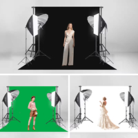Kit d'éclairage professionnel Softbox 85W avec ampoule LED dimmable 3200-5500K et support réglable pour studio, vidéo, portrait et photographie