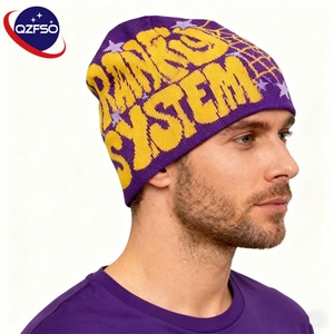 QZFSO, gorro de invierno con estilo para hombre y mujer, nueva moda, gorro de punto Unisex, gorros gráficos bordados con patrón de Jacquard - Product Image 1