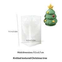 Moule en silicone DIY pour bougie de Noël en forme d'étoile de dessin animé, motif tricoté, résistant au four