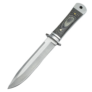 Coltello da caccia damasco fatto a mano in acciaio inossidabile lama fissa per campeggio all'aperto EDC uso Utility coltelli personalizzabili OEM