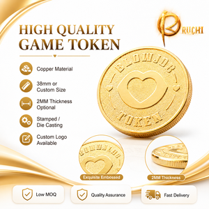 Jetons de jeu en métal personnalisés avec logo, de haute qualité, gravés, vente en gros à prix abordable - Product Image 2
