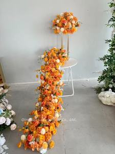 ดอกไม้ประดิษฐ์สำหรับวิ่งประดับงานแต่งงานงานแต่งงานทางเดินทำจากผ้าไหมลายดอกกุหลาบดอกไม้ - Product Image 4