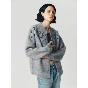 Suéter con Capucha Estilo Vintage para Invierno, Delgado, con Diseño Fair Isle, Imitación de Visón, Mezcla de Algodón, Suave, Tejido de Punto para Hombre - Product Image 2