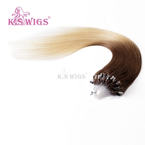 K.SWIGS T8-22# Ombre <b>Micro</b> Ring Remy Human Hair <b>Extensions</b> Cuticle Aligned Durable Gentle Reusable Natural Healthy Smooth Hair - Product Image 3