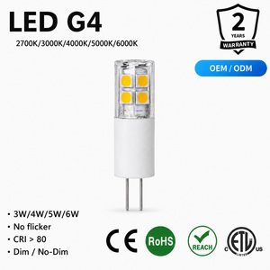 G4 LED <b>Bulb</b> 2W AC/DC12V 360° Ceramic Body Sanan SMD2835 CRI80 15000Hrs ETL Listed 2 Years Warranty - Product Image 1