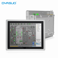 PC industriel sans ventilateur avec boîtier en alliage d'aluminium 2LAN 2COM LPT 6*USB, SSD/HDD, écran tactile 15/19 pouces, système d'exploitation Android, processeur I3