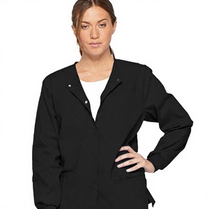 Latest Design Unisex Stylish black Medical Scrubs Nursing Uniform Sets Woven Jersey Cotton Polyester - Product Image 2
