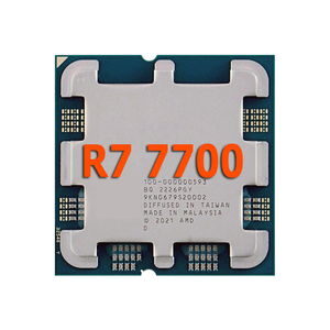 Processeur de bureau 8 cœurs 16 threads pour AMD Ryzen <span class=keywords><strong>7</strong></span> <span class=keywords><strong>7700</strong></span> avec fréquence de base de 3,8 GHz, boost jusqu'à 5,3 GHz, cache L3 de 30 Mo, socket AM5, TDP de 65 W - Product Image 1