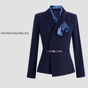 Tenue de travail pour femme en velours anti-froissement, deux pièces, pour l'automne et l'hiver, entretien d'embauche, enseignante, trajets domicile-travail, réceptionniste d'hôtel, tenue professionnelle - Product Image 6